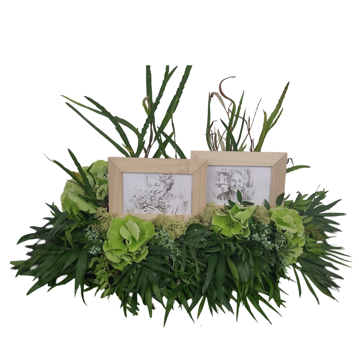Bilderrahmen_-_Hortensie_-_Gruen