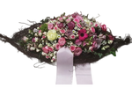Gesteck_Flach_-_Rosen_-_Weiss_Altrosa_Rosa_-_Frau