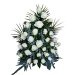 Gesteck_Hoch-_Nur_Rosen_-_Eucalyptus