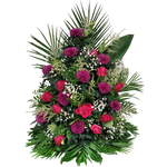 Gesteck_Hoch_-_Chrysanthemen_Rosen_Astilbe_Schleierkraut_-_Pink_Lila_Weiss