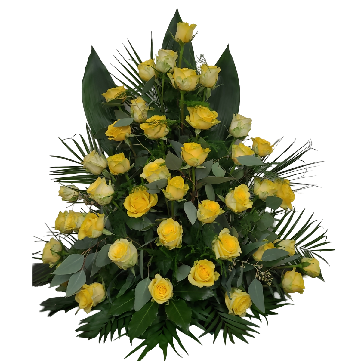 Gesteck_Hoch_-_Nur_Rosen_-_Gelb