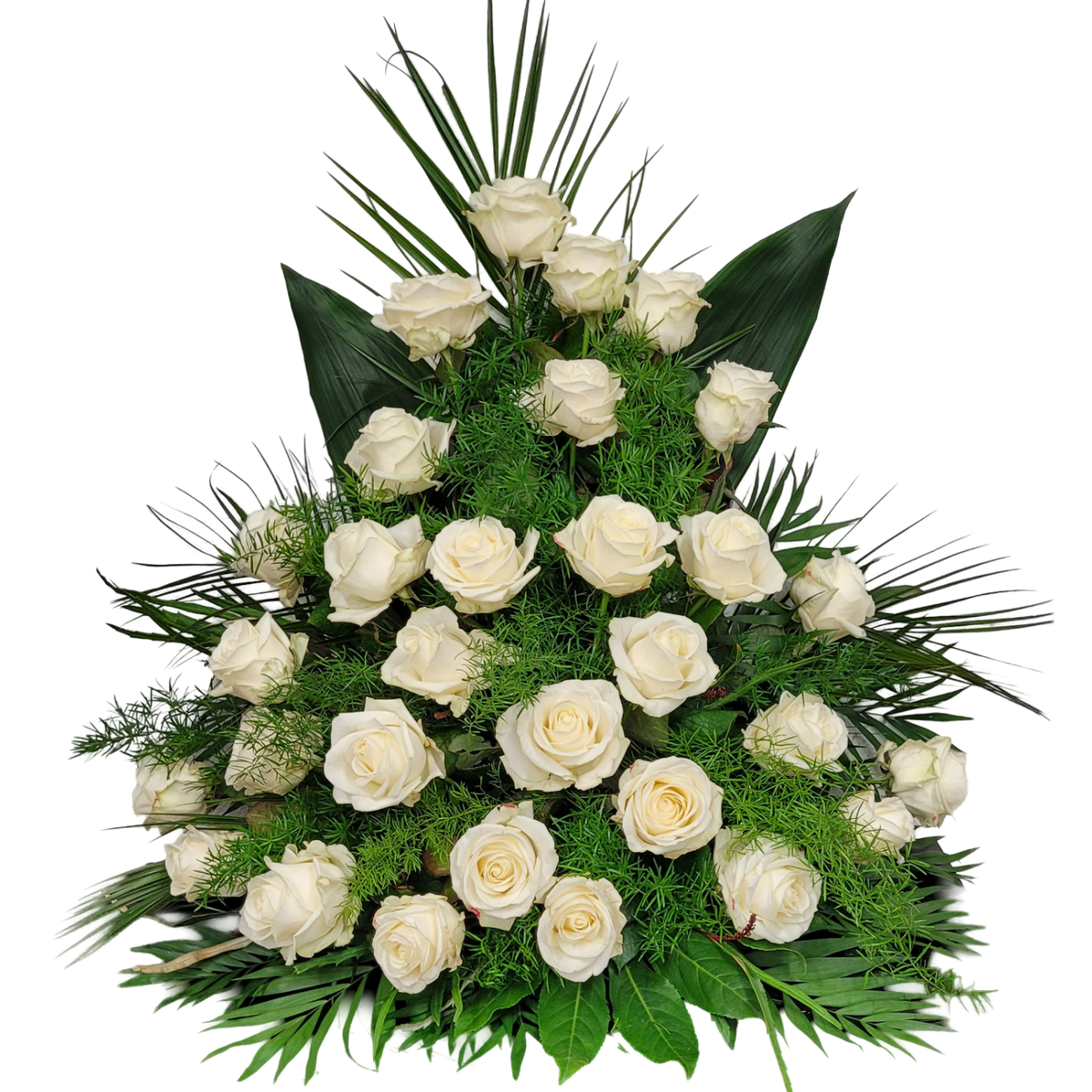Gesteck_Hoch_-_Nur_Rosen_-_Weiss