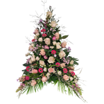 Gesteck_Hoch_-_Rosen_Verzweigte_Rosen_Gerbera_Santini_Ginster_Loewenmaul_Ranunkel_Septemberkraut_-_Rosa_Creme_Pink