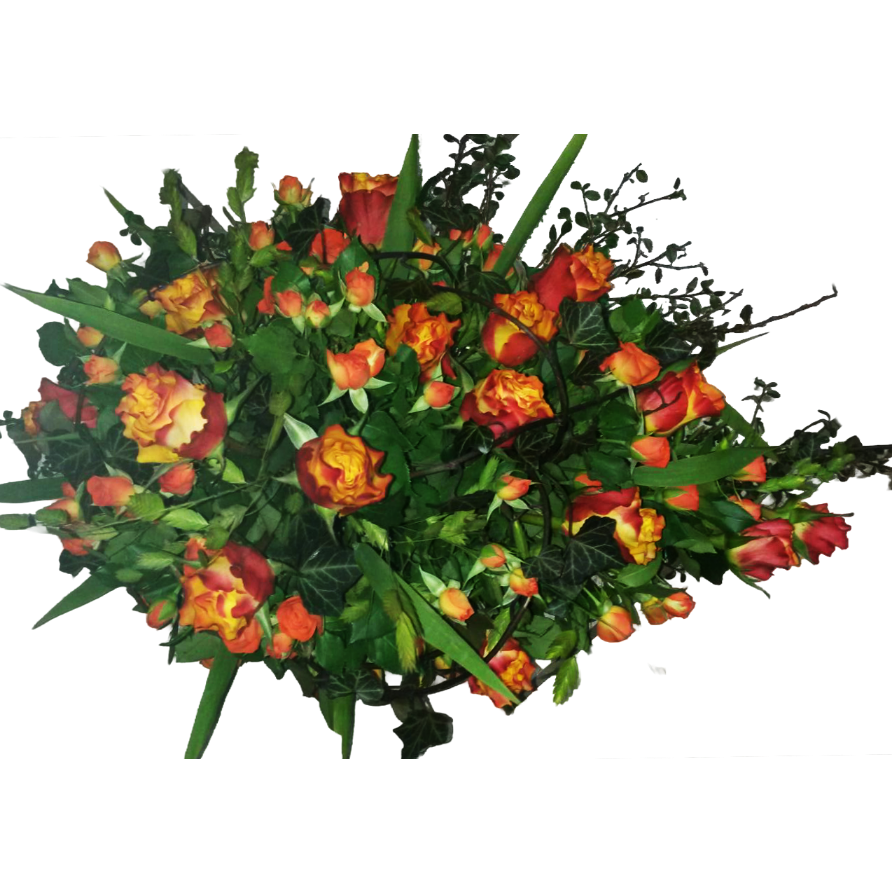 Gesteck_Mittel_-_Nur_Rosen_-_Orange