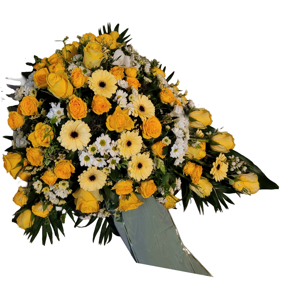 Gesteck_Mittel_-_Rosen_Gerbera_Chrysanthemen_-_Gelb_Weiss