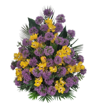 Grabgesteck_Hoch_-_Mann_Frau_-_Lila_Gelb_-_Allium_Orchiedeen_Cymbiedie
