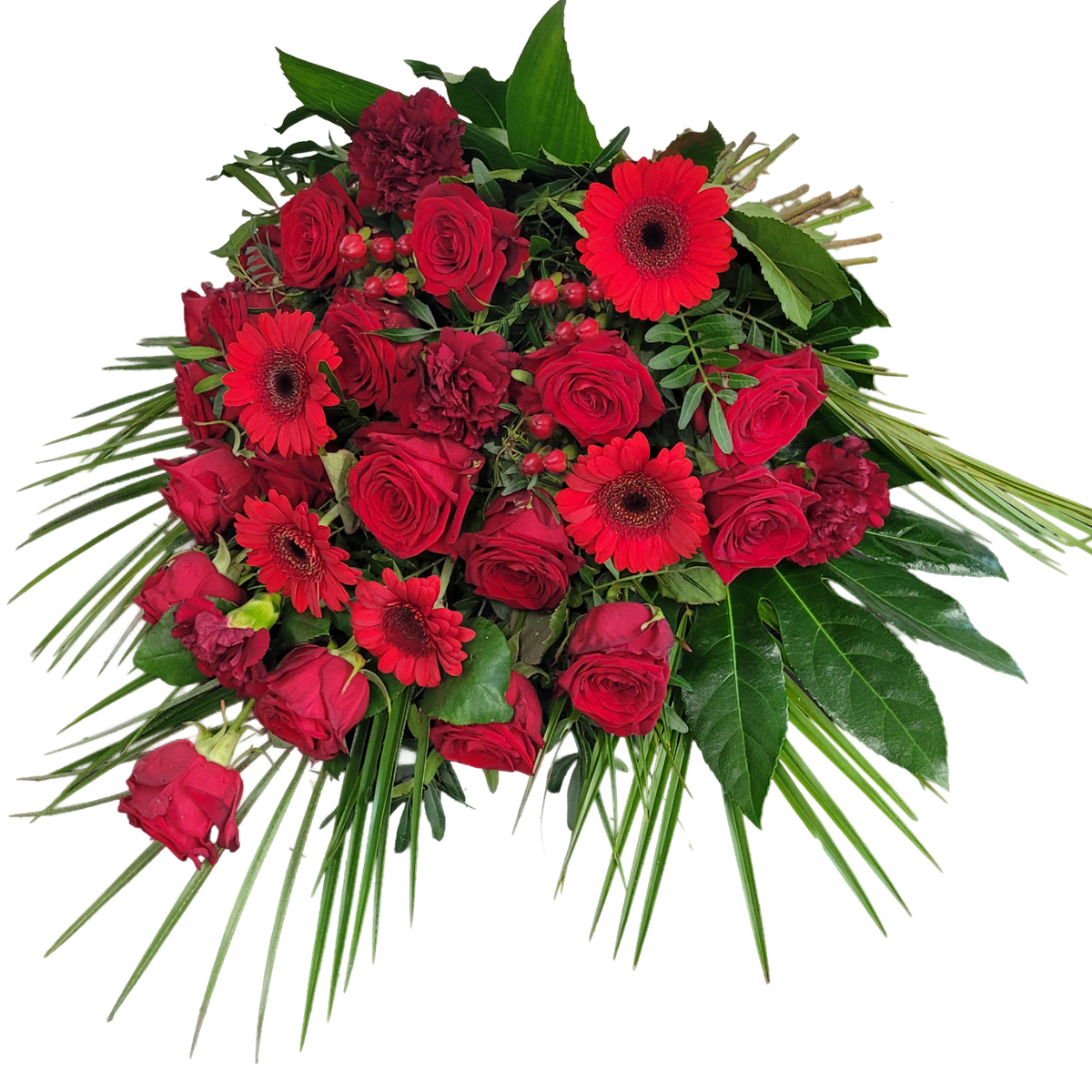 Grabstrauss_-_Gerbera_Nelken_Hyperikum_Rosen_-_Rot