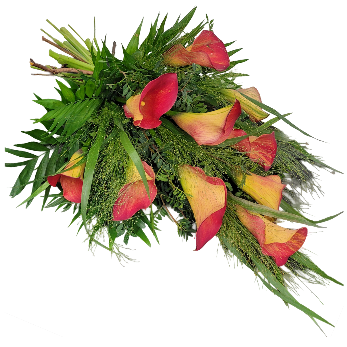 Grabstrauss_-_Nur_Calla_-_Orange