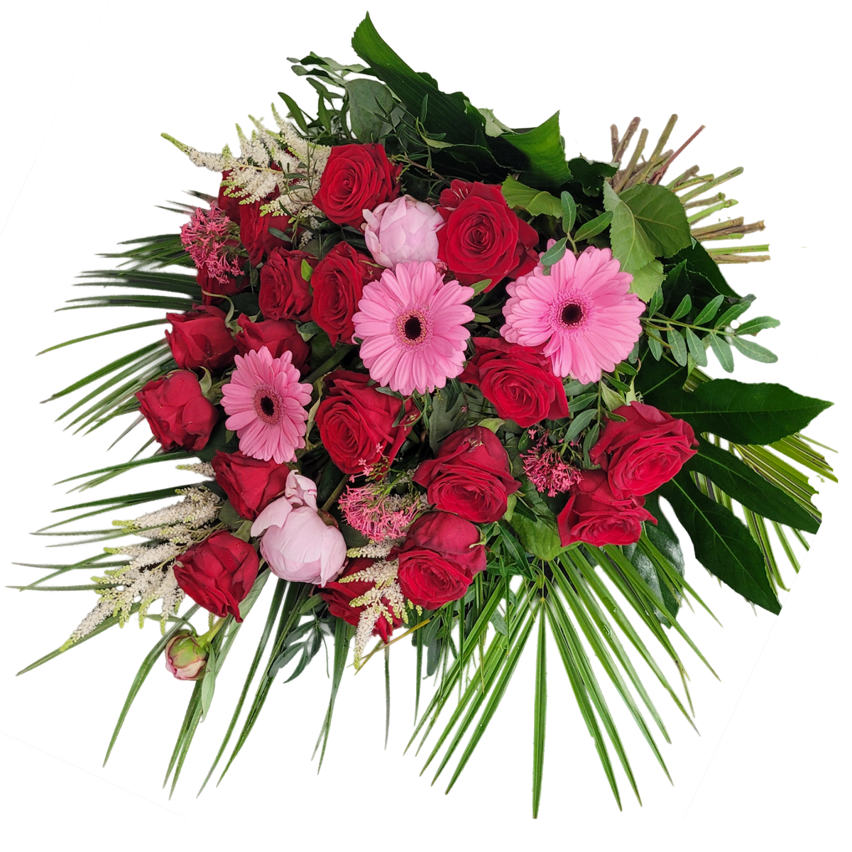 Grabstrauss_-_Verbene_Astilbe_Rosen_Gerbera_Pfingstrose_-_Rot_Rosa_Weiss