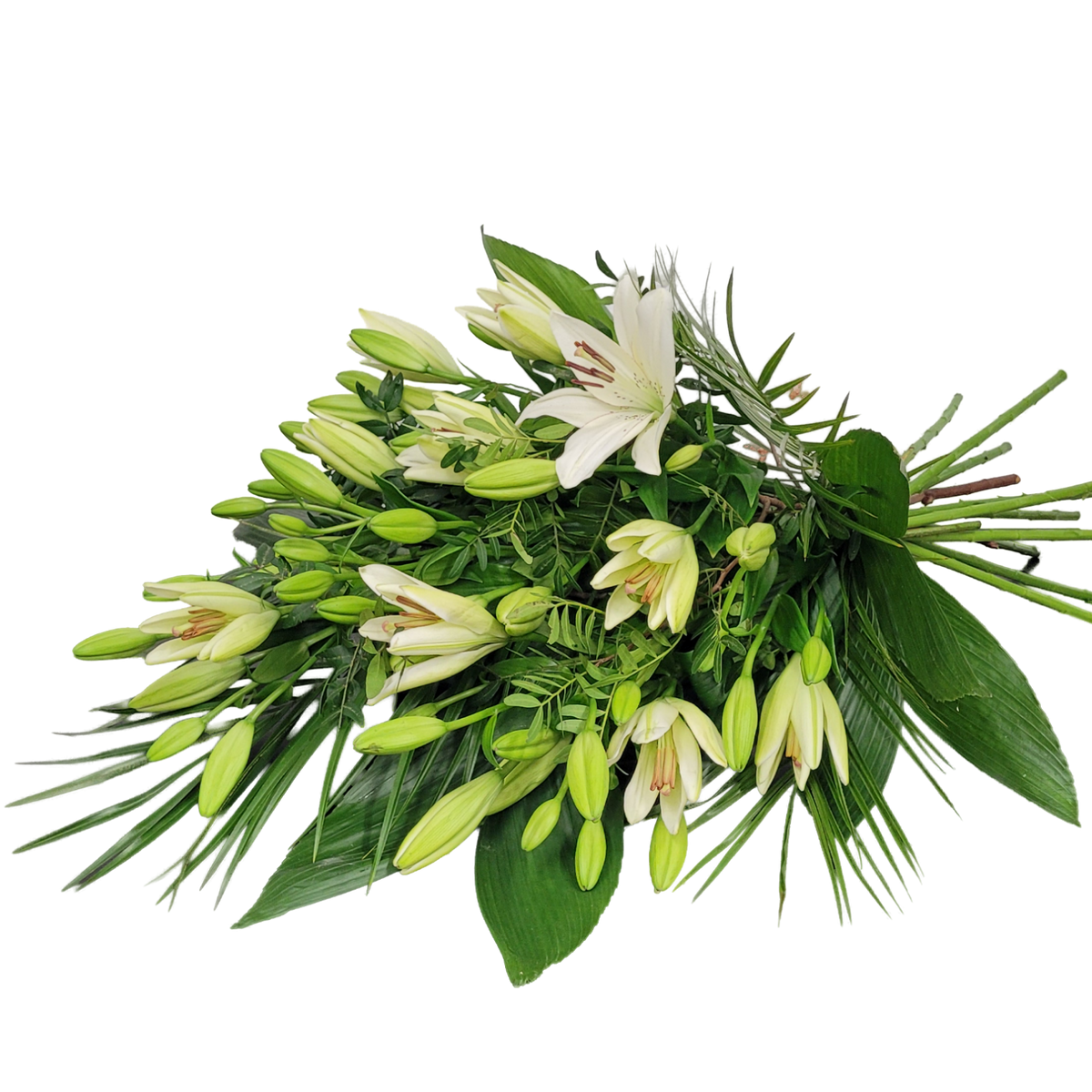 Grabstrauss_-_nur_Lilien_-_Weiss