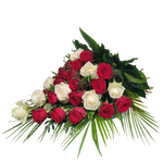 Grabstrauss_-_nur_Rosen_-_Rot_Weiss