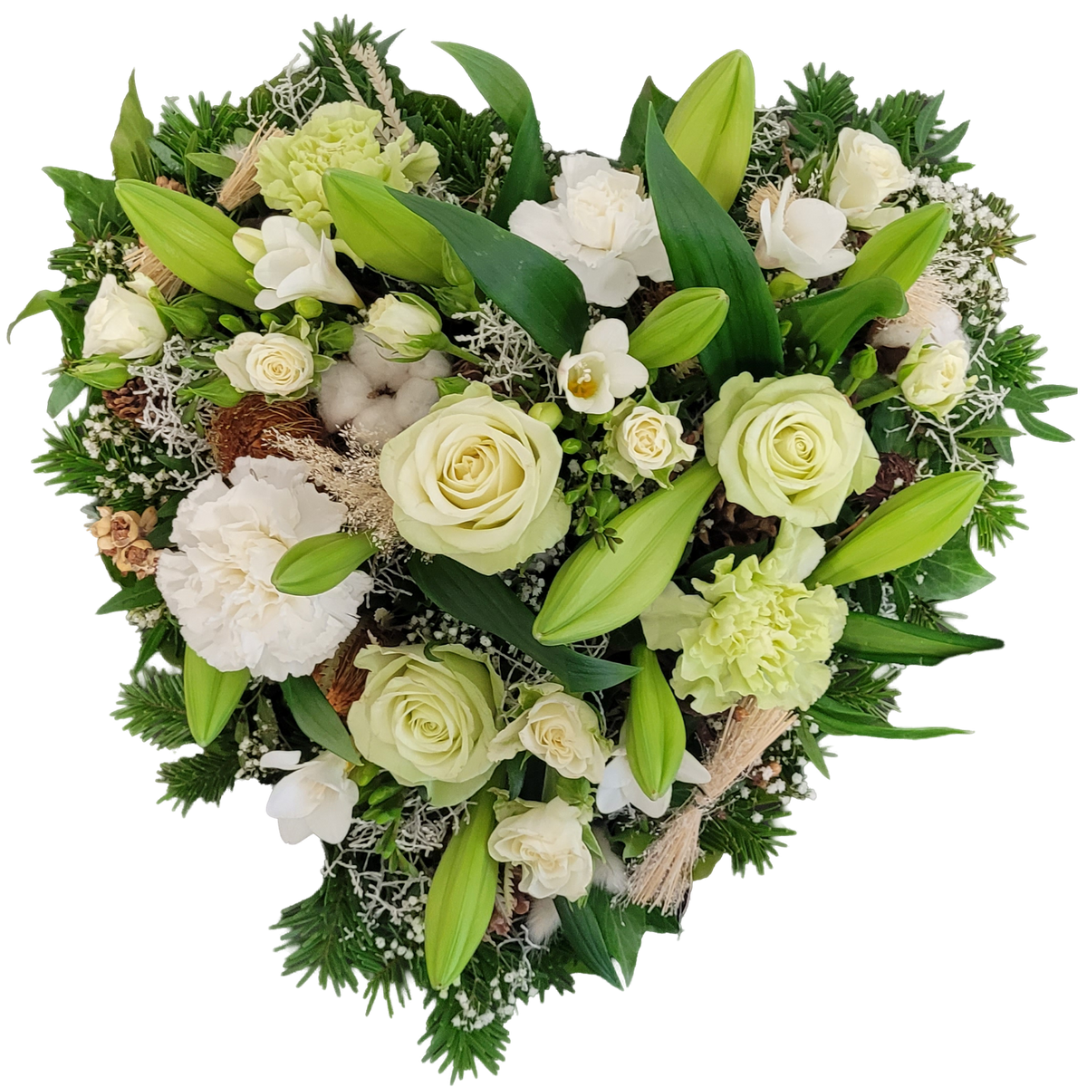 Herz_Gefuellt_-_Rosen_Lilien_Nelken_Freesien_-_Weiss_Gruen