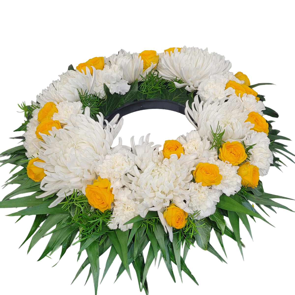 Kranz_-_Chrysanthemen_Rosen_Nelken_-Weiss_Gelb_