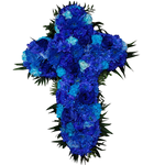 Kreuz_-_Rosen_Nelken_Chysanthemen_-_Blau
