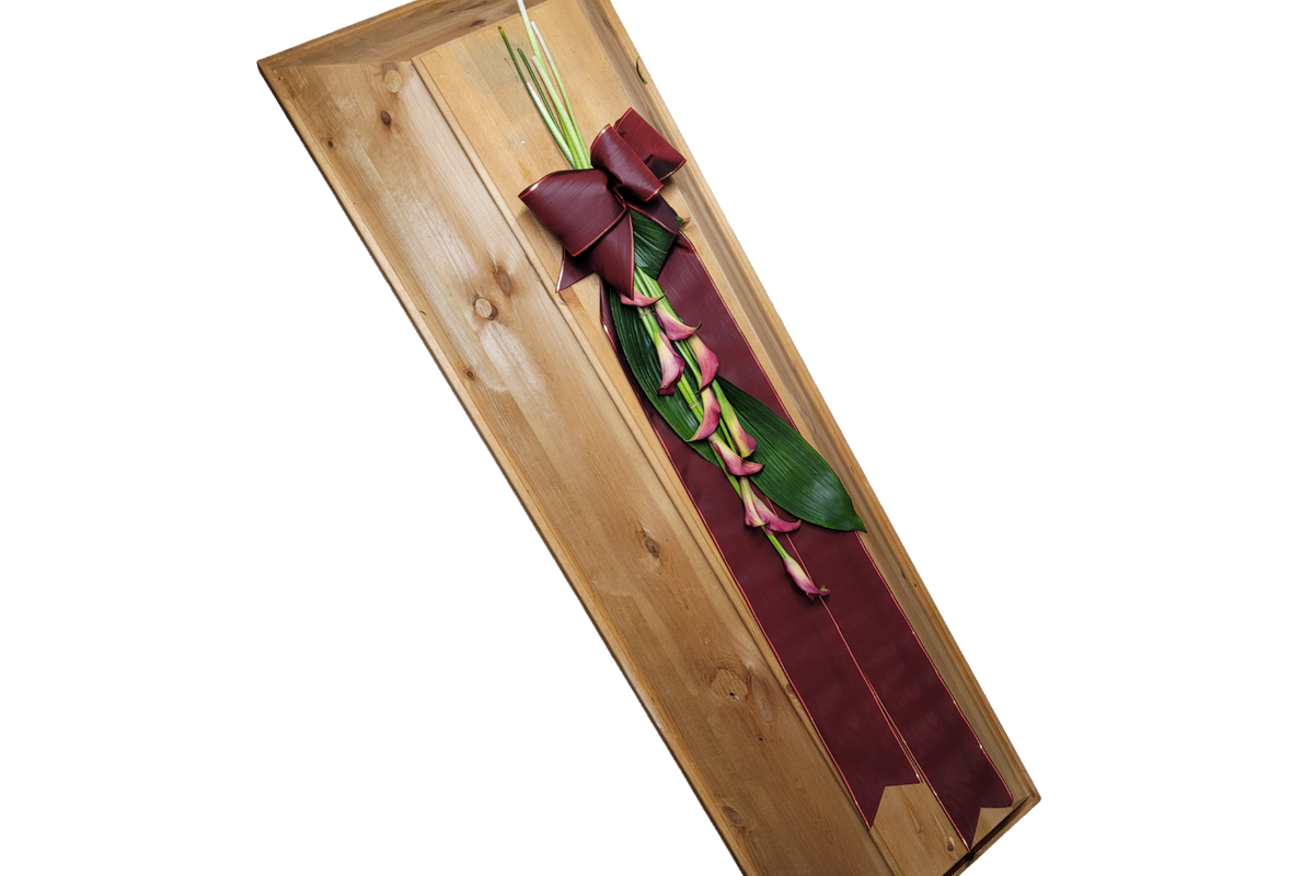 Sargschmuck_modern_-_Calla_-_Rosa