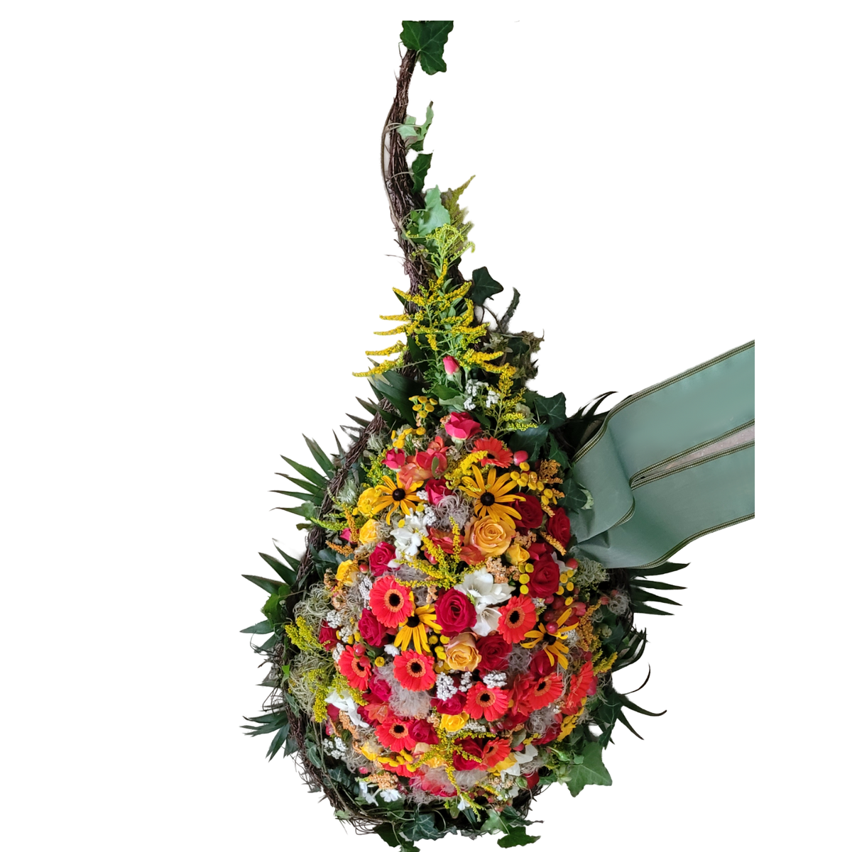 Traene_-_Rutbeckia_Solidago_Rosen_Gerbera_Reinfarn_Freesien_Clematis_Achilea_-_Orange_Gelb_Weiss_Rot_-_Sommer_Herbst