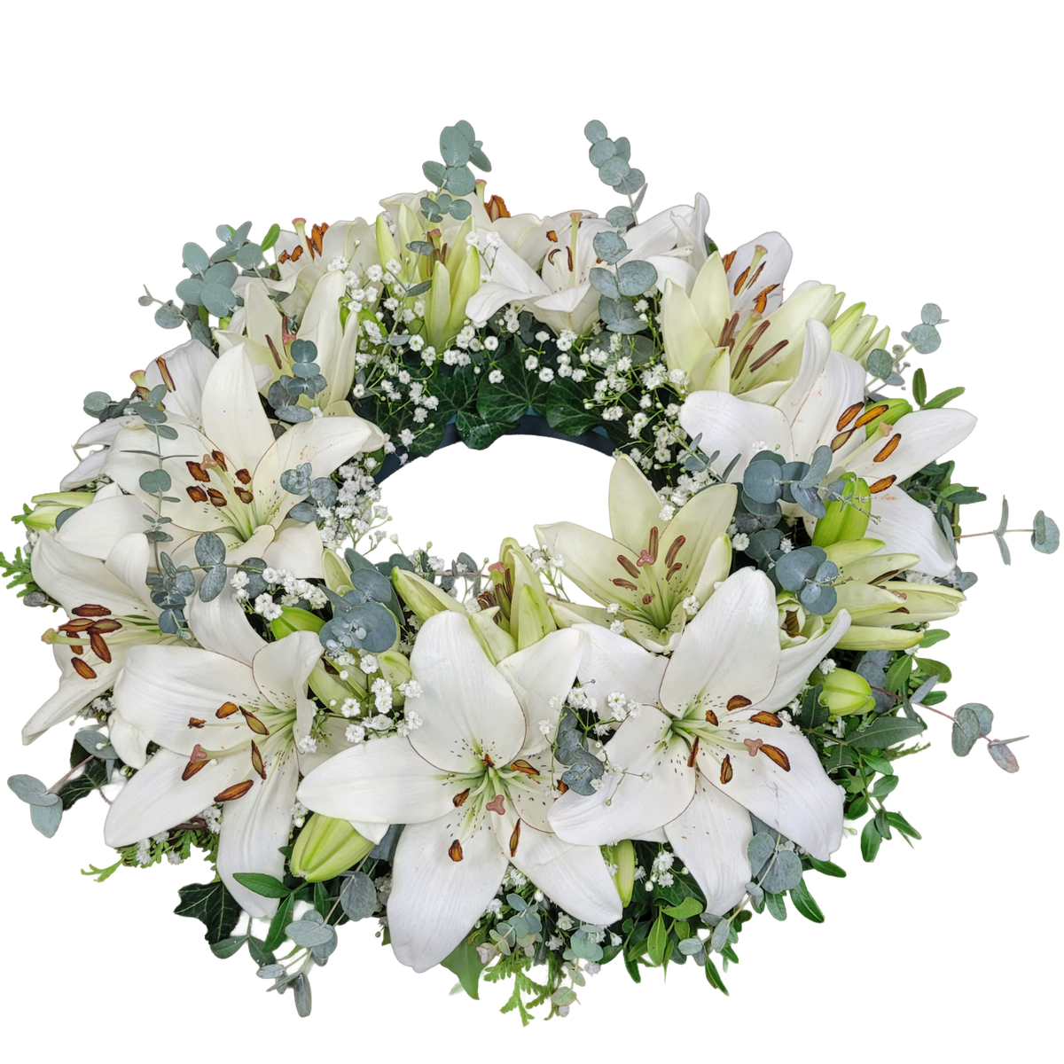 Urnenfusskranz_-Nur_Lilien_-_Weiss_