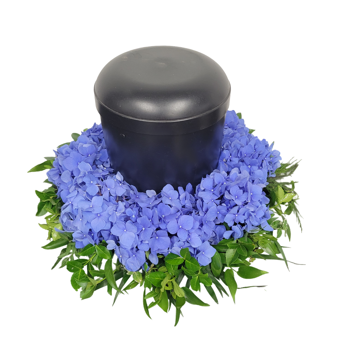Urnenfusskranz_-_Hortensie_-_Blau