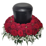 Urnenfusskranz_-_Nur_Rosen_Schleierkraut_rot_Weiss