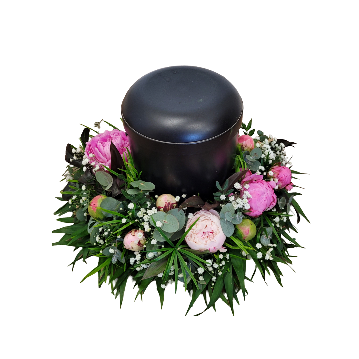 Urnenfusskranz_-_Pfingstrose_Peomia_-_Rosa_Pink