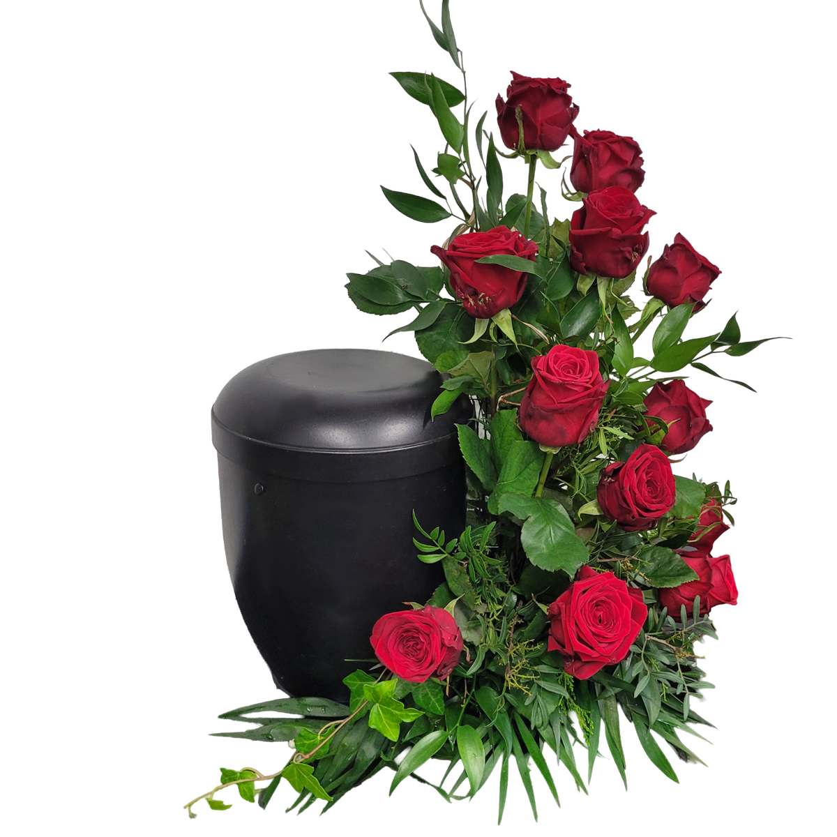 Urnengesteck_Seitlich_-_Nur_Rosen_-_Rot