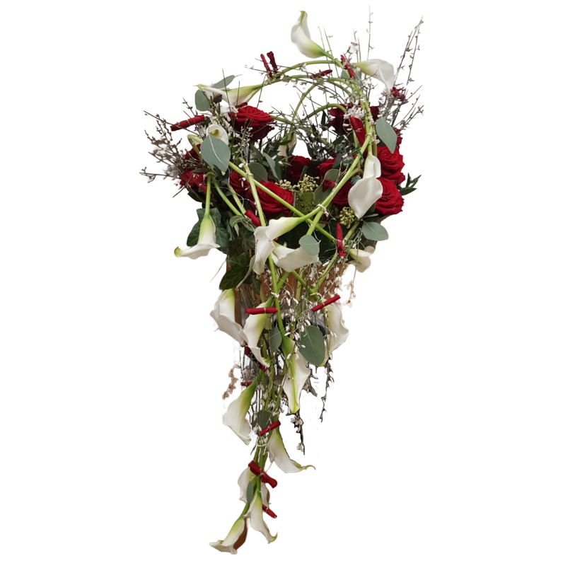 Urnenkranz_-_Calla_Rosen_Ginster_-_Rot_Weiss