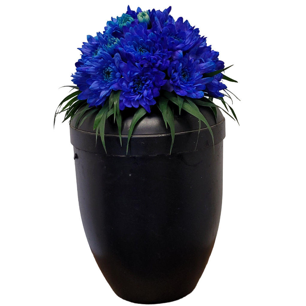Urnenkrone_-_Nur_Chrysanthemen_-_Blau